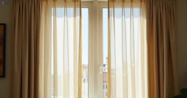 Dull dusty drapes in quakers-hill-nsw before professional cleaning